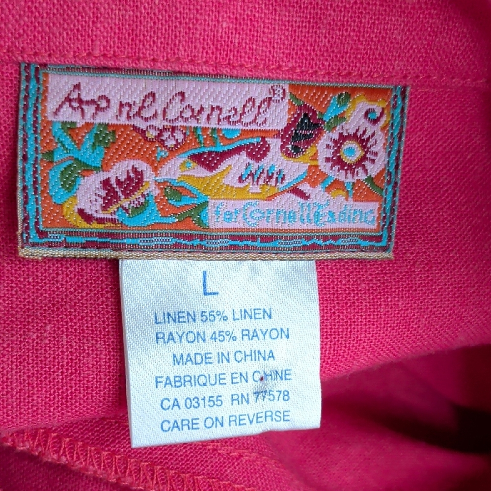 April Cornell Vintage Linen Blend Button Down Dress - Picture 7 of 8